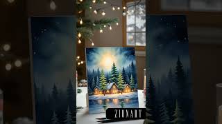 Winter Landscape Painting Made EASY  #christmas