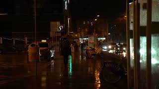 Person walking through rain at night | FREE DOWNLOAD #NoCopyright 4k #StockFootage