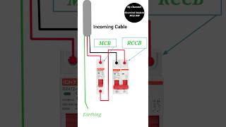 Electrical Connection of MCB & RCCB || MCB with RCCB Connection #mcbox #mcbconnection #shorts 🇮🇳✌️