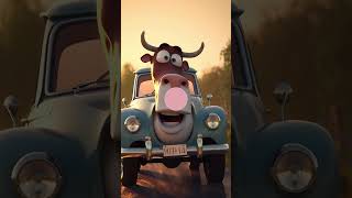 Cow Animal song for kids - cartoon video #shorts