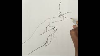 Hand Outline Drawing #shorts #drawing #youtubeshorts #pencildrawing