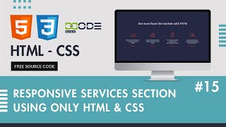 How To Create Responsive Services Section Using Only HTML & CSS