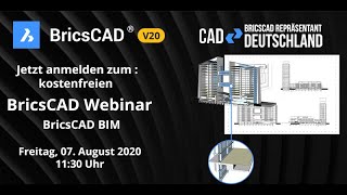 BricsCAD BIM Webinar - Entwerfen, Daten hinzufügen /dokumentieren, Zusammenarbeit und Kommunizieren