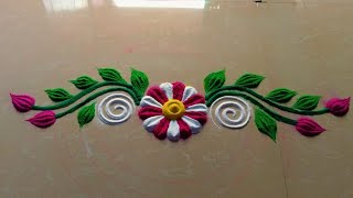 Top 5 best border rangoli designs.border rangoli designs.border kolam.rangoli designs.border muggulu