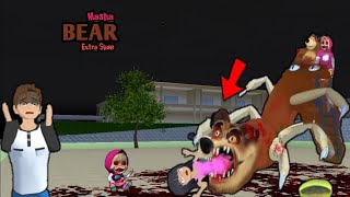 MASHA and the BEAR Zombie Slide 😱 | SAKURA School Simulator Horror Drama 👺