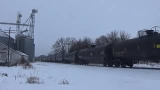 CN 5633 Leads a X338 east at Cherry Valley