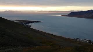 Svalbard Longyearbyen panorama view from plateau mountain /2