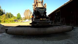 Some grading beam operating at this new driveway