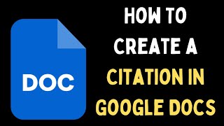 How To Create a Citation In Google Docs