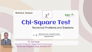 Chi-Square Test || Statistical Analysis ||Part 4 || Dr. Jeet Singh