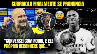 🚨🚨 DEU TRETA!! OLHA O QUE O GUARDIOLA FALOU A BOLA DE OURO!!