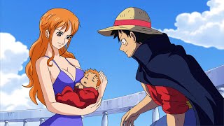 Luffy meets his son with Nami for the first time in One Piece