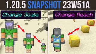 Minecraft 1.20.5 Snapshot 23W51A | Reach, Scale & Step Attributes | Armadillo On Java!