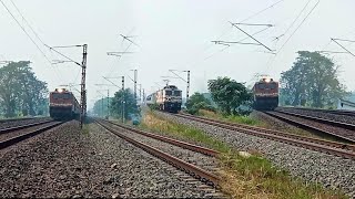 Fast 😱Dangerous Trains Jhargram+Bhubaneswar Shatabdi+Asansol SF+Simlipal Intercity Attack (ER)