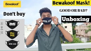 Bewakoof mask 😷 | Unboxing | Review | Don't Buy