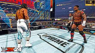 No Holds Barred Match between Seth Rollins vs CM Punk at Wrestlemania WWE 2K24