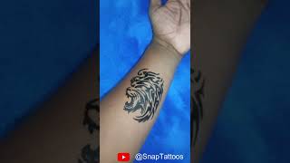 24 How to make lion tattoo#tattoo #tattootrends #tattooart #tattooartist #viral #temporarytattoo