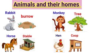 Animals and their homes | Animals home | Home of animals | Animal homes | Animal shelter for kids