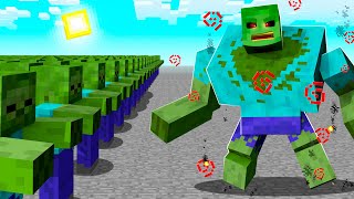 1000 Zombies vs GOD ZOMBIE in Minecraft