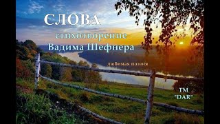 Слова. Стихотворение Вадима Шефнера. Поэзия