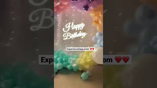 Happy Birthday Background Decoration | ExperienceSaga | #balloon #surprise #viral  #bdaydecoration