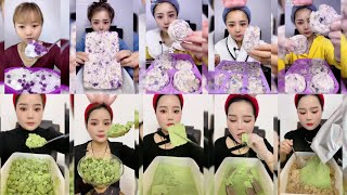 WHITE ICE EATING ASMR ,MATCHA ICE EATING ASMR ,ICE EATING ASMR 🧊