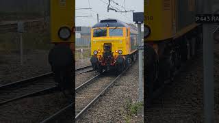 GBRF 57310 departing Peterborough with a 1 tone.