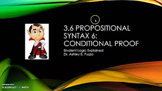 3.6a Propositional Syntax 6: Conditional Proof