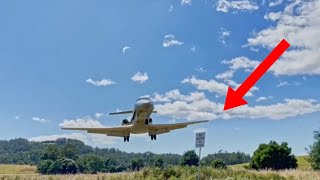 Private Jet Almost Hits Sign