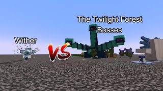 Wither vs The Twilight Forest Bosses  Minecraft  Mob Battle