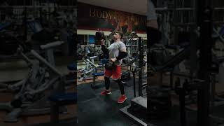 Roman Dubovich - 24+8kg kettlebells bottoms-up press (73kg bw)