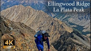 La Plata Peak 14,360' Summit! Ellingwood Ridge Hike & Climb  Sawatch Mtns, CO [4K Cinematic]