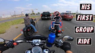 His First Motorcycle Group Ride