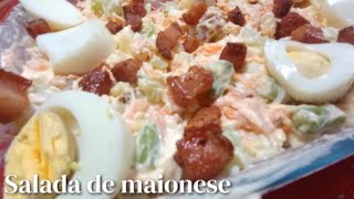 Salada de maionese e bacon