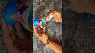 DIY colourful diya for colourful Diwali #कलाgallery #youtubeshorts