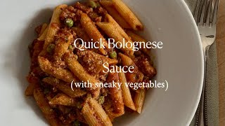 Quick Bolognese Sauce for Pasta