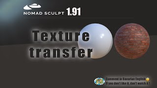 Nomad Sculpt - Texture transfer - Texture Maps - PBR Material (V1.91 - 26.6.2024)