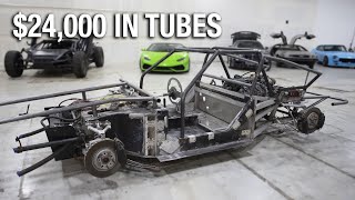 Mid Engine 67 Ford Mustang Fastback Pt. 4 - Full Roll Cage And Body Structure