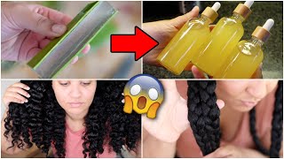 DIY ALOE VERA OIL for natural hair! 😍 Hair growth guaranteed! *must watch*