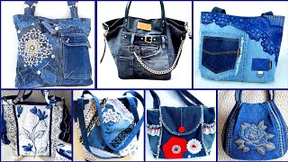 Most Beautiful Denim Embroidered tote bags ideas 2024