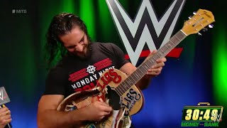 Seth Rollins With Elias Guitar Backstage Segment at MITB 2018