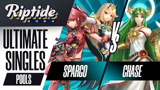 Sparg0 (Mythra/Pyra) vs Chase (Palutena) - Riptide 2024 - Ultimate Singles - R2 Pools