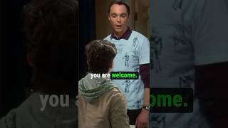 Sheldon - You're welcome | TBBT S01E09 #shorts