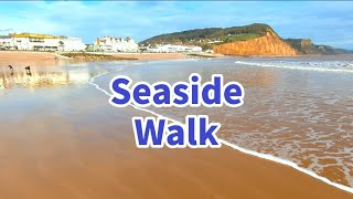 Virtual Beach Walk At Sidmouth - Walking By The Sea - Scenery For Treadmill