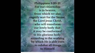 Heavenly Citizenship: Awaiting Christ's Return and The Day of Glorious Transformation 🕊