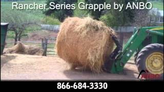 ANBO Grapple moves Large Hay Bales