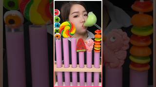 Wow colourful candy 🍭 amazing drink 🍷sounds 💞😍#mukbang ##asmrfood #viralvideo #food