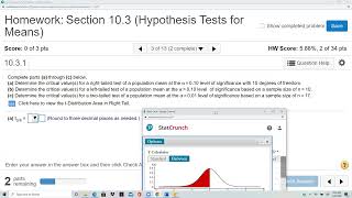 Elementary Stats Lesson 133: Intro to Hypothesis Tests for Means (Section 10.3 Problems 1-3)