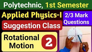 Rotational Motion (Part-2) | Applied Physics-I Suggestion | 1st Semester Polytechnic | NatiTute