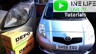 Toyota Yaris - How to Remove and Replace Headlights 2006 - 2011